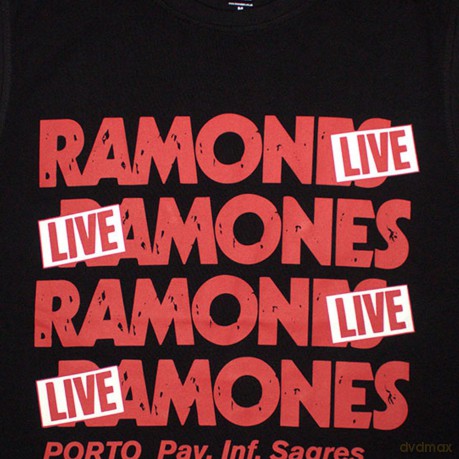 Ramones: Unisex Tank T-Shirt: Concert (Black) (Large)