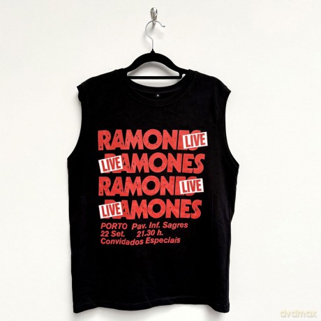 Ramones: Unisex Tank T-Shirt: Concert (Black) (X-Large)