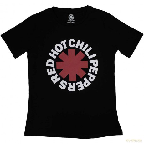 Red Hot Chili Peppers: Ladies T-Shirt: Classic Asterisk (Black) (Large)