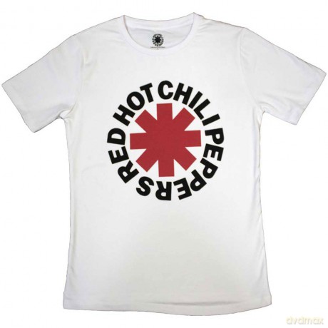 Red Hot Chili Peppers: Ladies T-Shirt: Classic Asterisk (White) (Medium)