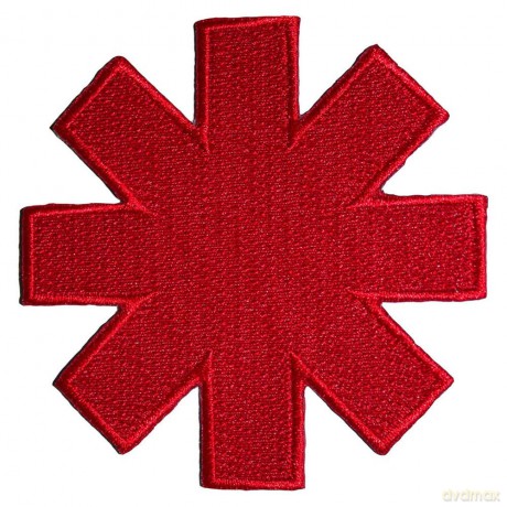 Red Hot Chili Peppers: Standard Patch: Asterisk Cut-Out Red Border
