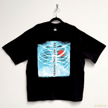 Red Hot Chili Peppers: Unisex Oversized Boxy T-Shirt: X-Ray (Black) (Large)