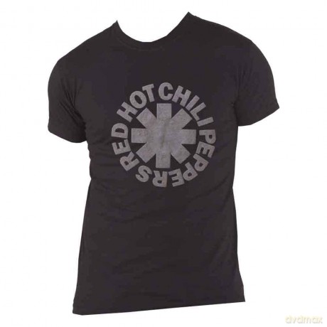Red Hot Chili Peppers: Unisex T-Shirt: Classic Asterisk Logo (Black) (Hi-Build) (Large)