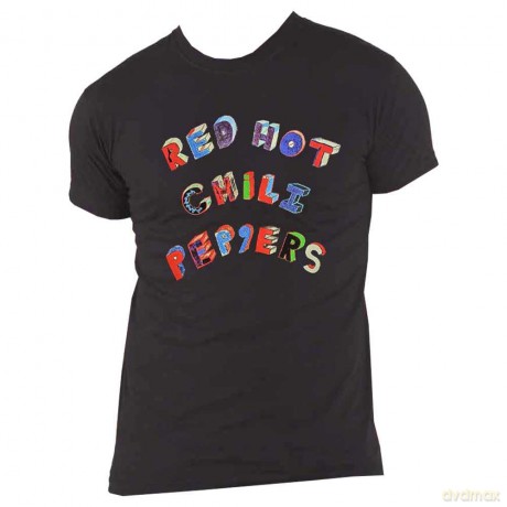 Red Hot Chili Peppers: Unisex T-Shirt: Colourful Letters (Black) (Medium)