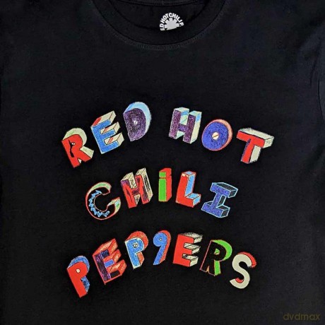 Red Hot Chili Peppers: Unisex T-Shirt: Colourful Letters (Black) (Small)