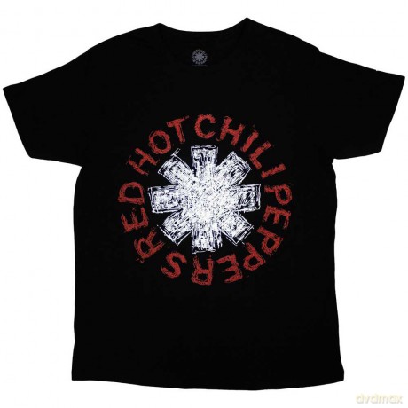 Red Hot Chili Peppers: Unisex T-Shirt: Scribble Asterisk (Black) (X-Large)