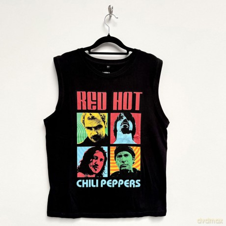 Red Hot Chili Peppers: Unisex Tank T-Shirt: Portrait Photos (Black) (Medium)