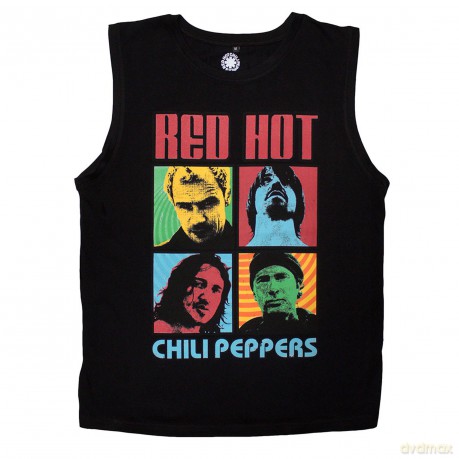 Red Hot Chili Peppers: Unisex Tank T-Shirt: Portrait Photos (Black) (Small)