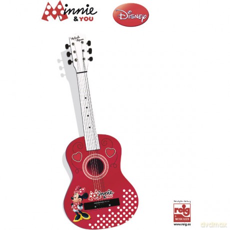 REIG Minnie Drewniana Gitara 62,5 cm [ZABAWKA]