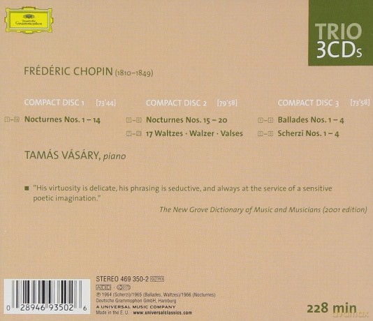 Vasary: Chopin Piano Works [3CD]