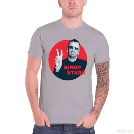 Ringo Starr: Men's Tee: Peace Red Circle (X-Large)