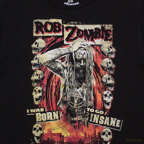 Rob Zombie: Ladies Crop Top: Born To Go Insane (Black) (Large)