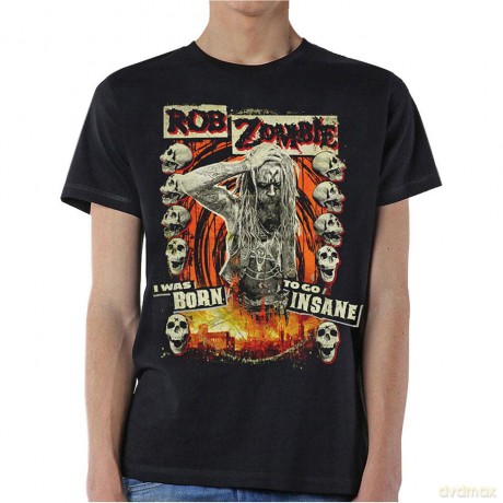 Rob Zombie: Men's Tee: Born to Go Insane (Medium)