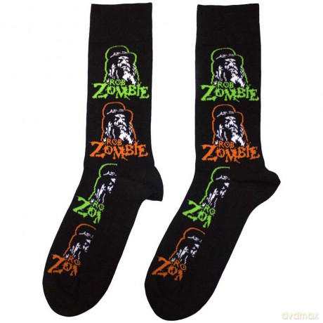 Rob Zombie: Unisex Ankle Socks: Multicolour Repeats (Black) (UK Size 7 - 11)