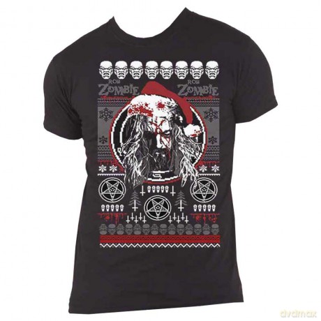 Rob Zombie: Unisex T-Shirt: Bloody Santa (Black) (Large)