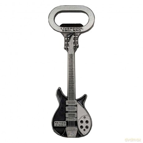Rock Off: Bottle Opener: Mathew Street B&W Guitar