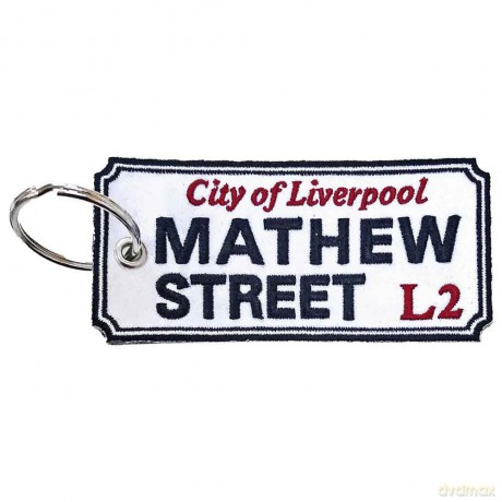 Rock Off: Patch Keychain: Mathew Street Liverpool Sign (Double Sided)