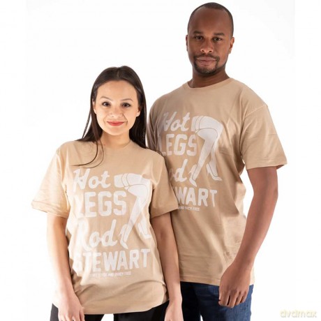 Rod Stewart: Unisex T-Shirt: Hot Legs (Sand) (Medium)