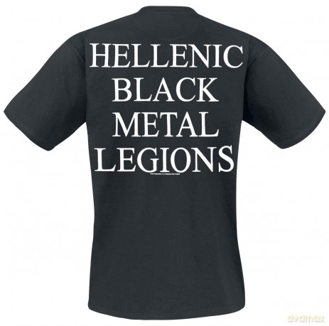 Rotting Christ: Unisex T-Shirt: Hellenic Black Metal Legions (Black) (Back Print) (Medium)