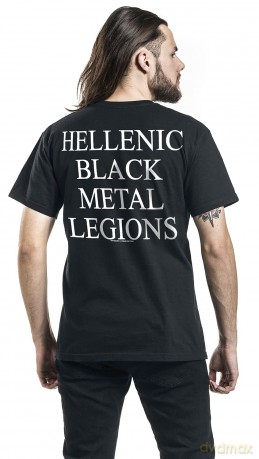 Rotting Christ: Unisex T-Shirt: Hellenic Black Metal Legions (Black) (Back Print) (Medium)