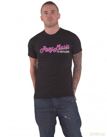 Roxy Music: Unisex T-Shirt: For Your Pleasure Tour (Black) (Back Print) (Large)