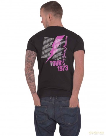 Roxy Music: Unisex T-Shirt: For Your Pleasure Tour (Black) (Back Print) (Small)
