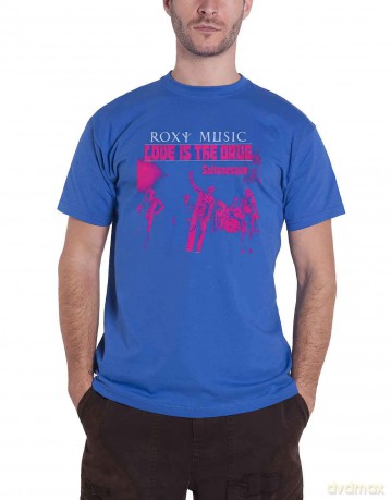 Roxy Music: Unisex T-Shirt: Love Is The Drug (Royal Blue) (X-Large)
