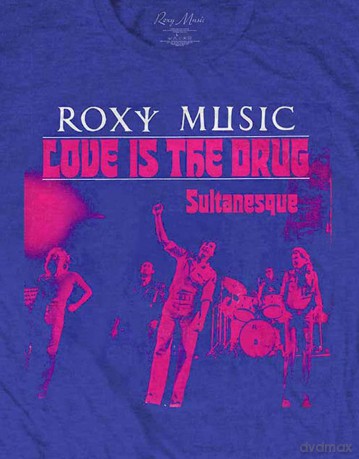 Roxy Music: Unisex T-Shirt: Love Is The Drug (Royal Blue) (X-Large)