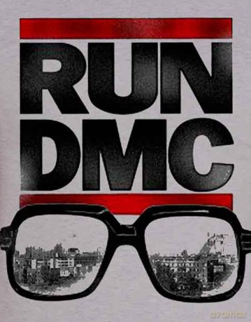Run Dmc: Run DMC Men's Tee: Glasses NYC (Small)