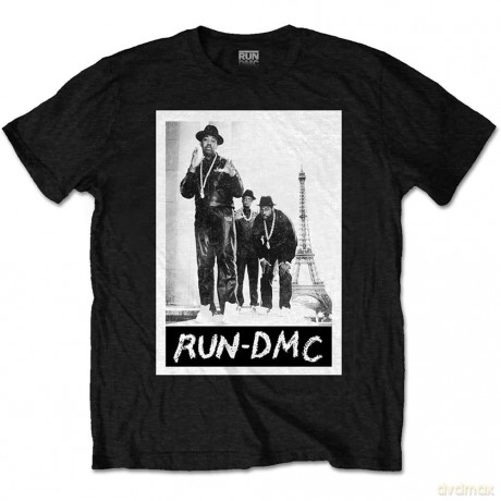 Run Dmc: Run DMC Men's Tee: Paris Photo (Medium)