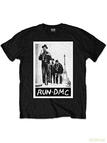 Run Dmc: Run DMC Men's Tee: Paris Photo (X-Large)