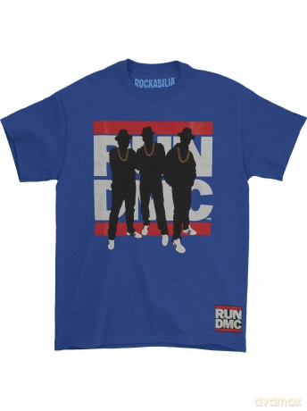 Run Dmc: Run DMC Men's Tee: Silhouette (Small)