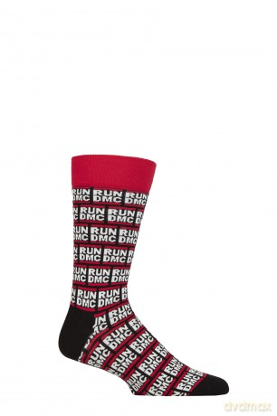 Run Dmc: Run DMC Unisex Ankle Socks: All Over Logo (Black) (UK Size 7 - 11)