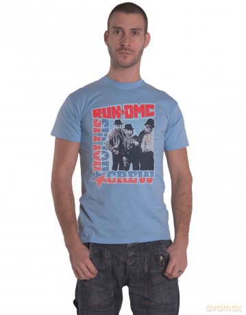 Run Dmc: Run DMC Unisex T-Shirt: Hollis Crew (Sky Blue) (X-Large)