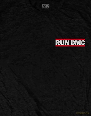 Run Dmc: Run DMC Unisex T-Shirt: Rap Invasion (Black) (Back Print) (X-Large)