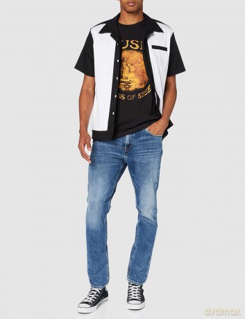 Rush: Unisex T-Shirt: Caress of Steel (Black) (Back Print) (Large)