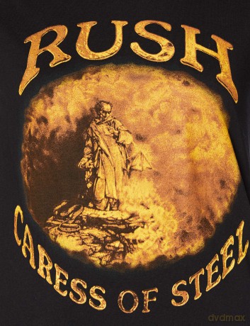 Rush: Unisex T-Shirt: Caress of Steel (Black) (Back Print) (Small)