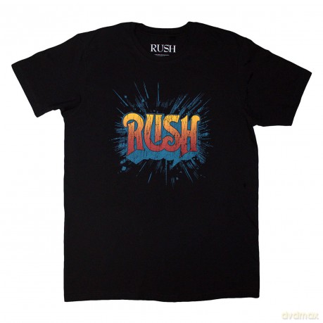 Rush: Unisex T-Shirt: Tour '74-'75 (Black) (Back Print) (Large)