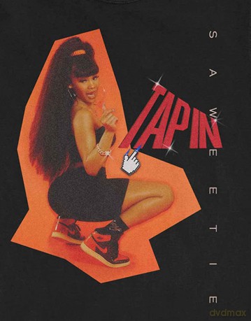 Saweetie: Unisex T-Shirt: Tapin (Black) (Large)