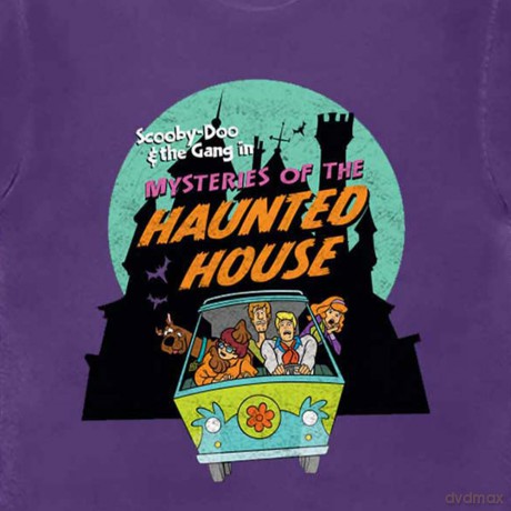 Scooby Doo: Unisex T-Shirt: Haunted House (Purple) (Medium)