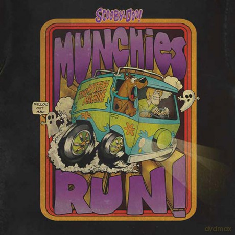 Scooby Doo: Unisex T-Shirt: Munchies Run (Black) (Medium)