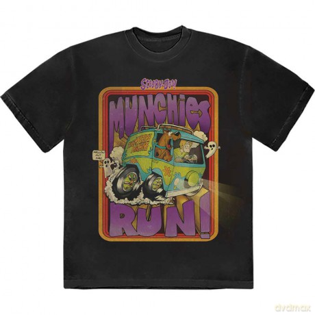 Scooby Doo: Unisex T-Shirt: Munchies Run (Black) (Small)