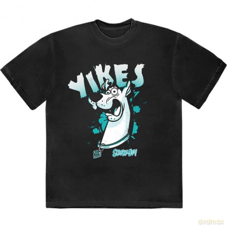 Scooby Doo: Unisex T-Shirt: Yikes Scooby Blue (Black) (Small)