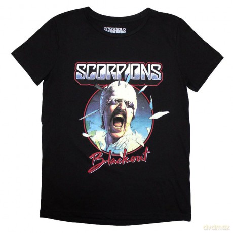 Scorpions: Ladies T-Shirt: Blackout Tour '82 (Black) (Back Print) (Medium)