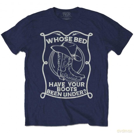 Shania Twain: Unisex T-Shirt: Boots (Navy Blue) (X-Large)