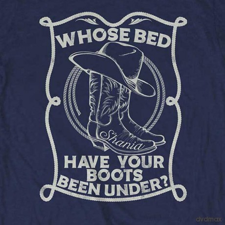 Shania Twain: Unisex T-Shirt: Boots (Navy Blue) (X-Large)