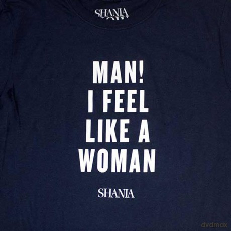 Shania Twain: Unisex T-Shirt: Feel Like A Woman (Navy Blue) (Small)