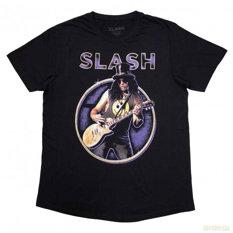 Slash: Unisex T-Shirt: Purple Circle (Black) (Medium)