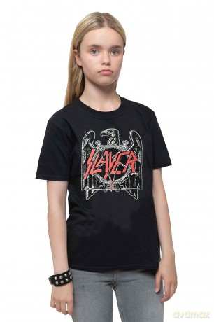 Slayer: Kids T-Shirt: Black Eagle (Black) (12-13 Years)