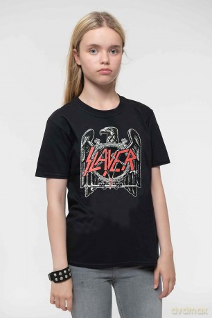 Slayer: Kids T-Shirt: Black Eagle (Black) (12-13 Years)